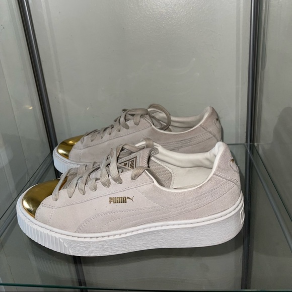 Puma Suede Platform Core Gold Toe - Picture 4 of 7